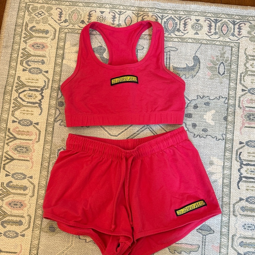 Kylie Jenner Sports Shorts and Top Set